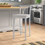 Lark Manor™ Covey 24" Counter Stool Wood in Gray | 35 H x 16 W x 18 D in | Wayfair 44216CE02592447A9FB98DBAE8B92CC0