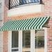 Awntech Slope Window Awning Wood/Woven Acrylic in Green/White | 16 H x 88.5 W x 30 D in | Wayfair ER1030-WH-7FW