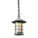 Arroyo Craftsman Newport 1-Light Outdoor Hanging Lantern Glass/Metal in White/Black | 12 H x 9.25 W x 9.25 D in | Wayfair NH-9OF-BK