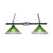 Astoria Grand Elegante 2-Light Island Light Glass in Green | 10 H x 32 W x 12 D in | Wayfair B6D4A95779ED4C34ACD2179B97955A3D