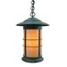Arroyo Craftsman Newport 1-Light Outdoor Hanging Lantern Glass/Metal in White/Black | 13 H x 9.25 W x 9.25 D in | Wayfair NH-9LWO-MB
