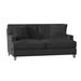 Bernhardt Mila 65" Recessed Arm Loveseat w/ Reversible Cushions Chenille/Polyester/Other Performance Fabrics in Black | Wayfair P6415_5534-011_700