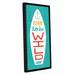 Breakwater Bay 'Beach Bums Surf Board I' Framed Graphic Art Print on Canvas in Blue/White | 24 H x 8 W x 2 D in | Wayfair BAYI7651 38026319