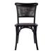 Birch Lane™ Dain Elm Patio Dining Side Chair Wood in Black/Brown | 34.5 H x 18 W x 16.5 D in | Wayfair BCMH1919 42101100