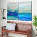 Beachcrest Home™ Sea Spray by Norman Wyatt Jr. - 2 Piece Wrapped Canvas Painting Print Set Canvas, in Blue/Brown/Gray | Wayfair