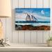Breakwater Bay 'Seascape' Oil Painting Print on Wrapped Canvas in Blue | 12 H x 19 W x 2 D in | Wayfair F3CF0610EA794E808ACFACD7E893203B