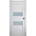 Standard Door - Belldinni Dessa DIY-Friendly Paneled Solid Manufactured Wood & Glass Standard Door Manufactured Wood in Brown | Wayfair 146196