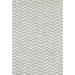 Gray/White 30 x 0.13 in Area Rug - Brayden Studio® Winnett Geometric Hand-Knotted Cowhide Gray/Ivory Area Rug /Wool | 30 W x 0.13 D in | Wayfair