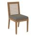 Braxton Culler Pine Isle Side Chair Upholstered/Wicker/Rattan/Fabric in Green/Blue | 36 H x 18 W x 24 D in | Wayfair 1023-028/0252-54/HONEY