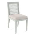 Braxton Culler Pine Isle Side Chair Upholstered/Wicker/Rattan/Fabric in White/Brown | 36 H x 18 W x 24 D in | Wayfair 1023-028/0865-91/BISQUE