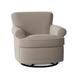 Armchair - Braxton Culler Maxton 32" Wide Polyester Swivel Armchair Other Performance Fabrics in Gray/White/Brown | 31 H x 32 W x 33 D in | Wayfair