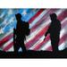 Buy Art For Less 'Patriots' by Ed Capeau Painting Print on Wrapped Canvas in Blue/Red/White | 12 H x 16 W x 1.5 D in | Wayfair CAN EDC117 12x16 GW