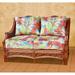 Bay Isle Home™ Schmitz 50.5" Flat Arms Loveseat w/ Reversible Cushions Cotton/Linen/Polyester in Green | 35 H x 50.5 W x 34 D in | Wayfair