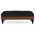 Bradington-Young XL Rects 51.5" Wide Genuine Leather Rectangle Cocktail Ottoman Genuine Leather in Brown | 17.5 H x 51.5 W x 33.5 D in | Wayfair