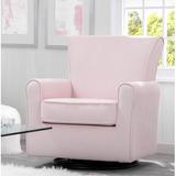 Delta Children Elena Swivel Glider Velvet in Pink | 35.75 H x 32.5 W x 30.25 D in | Wayfair 526610-631