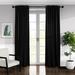 The Tailor's Bed Alia Velvet Solid Color Room Darkening Rod Pocket Single Curtain Panel Velvet in Black | 144 H in | Wayfair CPP-ALI-BK-DP-OF