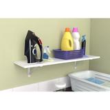 ClosetMaid Basic Wall Shelves Bracket Shelf Wood in White/Black | 7 H x 36 W x 10 D in | Wayfair 3304640