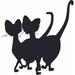 Design W/ Vinyl Si & Am Cat Lady Tramp Cartoon Wall Decal Vinyl in Black | 10 H x 10 W in | Wayfair jack 276a