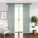 Colcha Linens Bella Drapery Linen Damask Room Darkening Pinch Pleat Single Curtain Panel Linen in Green/Blue | 84 H in | Wayfair CPP-LL-AQ-PP-EF