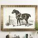 Darby Home Co 'Equine Sketch VI' Graphic Art Print on Wrapped Canvas Canvas, Solid Wood in Black | 18 H x 27 W x 1.5 D in | Wayfair