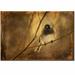 Charlton Home® Backlit Birdie Being Buffeted Photographic Print on Canvas in Brown/Green | 16 H x 24 W x 2 D in | Wayfair CHLH2028 25899725