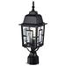Charlton Home® Almere 1 -Light 17.25" H Hardwired Lantern Head Metal in Black | 17.25 H x 6.125 W x 6.125 D in | Wayfair