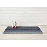 Blue 18 x 0.27 in Area Rug - Chilewich Easy Care Block Stripe Shag Doormat | 18 W x 0.27 D in | Wayfair 200498-002