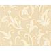 Darby Home Co Sharleen Baroque Fabric Wallpaper Roll Fabric in White | Wayfair BF645280921343A9A23057D698E89A3B