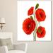 Design Art 'Close-Up View of Poppy on ' Graphic Art on Wrapped Canvas in White | 20 H x 12 W x 1 D in | Wayfair PT13016-12-20