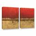 Darby Home Co Orange Trees III 2 Piece Painting Print on Wrapped Canvas Set Canvas in Brown/Red | 18 H x 28 W x 2 D in | Wayfair DRBC4929 32409840