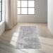 White 26 x 0.28 in Area Rug - Calvin Klein Vapor Abstract Gray/Ivory Area Rug Polyester/Viscose | 26 W x 0.28 D in | Wayfair 099446760050