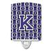 Caroline's Treasures Football Ceramic Night Light Ceramic in White/Indigo | 4 H x 4 W x 3 D in | Wayfair CJ1068-KCNL