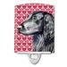 Caroline's Treasures Keeshond Hearts Love & Valentines Day Portrait Ceramic Night Light Ceramic in Pink | 4 H x 6 W x 3 D in | Wayfair LH9141CNL