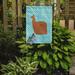 Caroline's Treasures Alpaca Suri Check 2-Sided Polyester 15 x 11 in. Garden Flag in Orange/Blue/Brown | 15 H x 11 W in | Wayfair BB8094GF