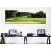 East Urban Home 'Four People Playing on a Golf Course, Maryland' Photographic Print on Canvas in Black/Green/White | 12" H x 36" W x 1.5" D | Wayfair