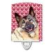 Caroline's Treasures Keeshond Hearts Love & Valentines Day Portrait Ceramic Night Light Ceramic in Pink | 4 H x 6 W x 3 D in | Wayfair LH9173CNL