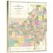 East Urban Home 'Map of Illinois & Missouri, 1839' Print on Canvas in Green/Pink/Yellow | 16 H x 12 W x 1.5 D in | Wayfair EABP7626 40292769