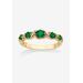 Women's Yellow Gold-Plated Simulated Birthstone Ring by PalmBeach Jewelry in May (Size 9)