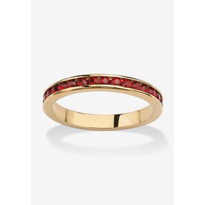 Women's Yellow Gold Plated Simulated Birthstone Eternity Ring by PalmBeach Jewelry in July (Size 10)
