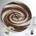 East Urban Home Chocolate & Milk Candy Spiral Design - Modern wall clock Metal in Brown | 23 H x 23 W x 1 D in | Wayfair