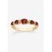 Women's Yellow Gold-Plated Simulated Birthstone Ring by PalmBeach Jewelry in January (Size 8)