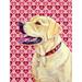 East Urban Home Dalmatian Hearts Love & Valentine's Day House Vertical Flag, Polyester in Red/Brown | 40 H x 28 W in | Wayfair