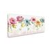 Ophelia & Co. 'Rainbow Seeds Loose Floral V' Graphic Art Print on Wrapped Canvas in Pink | 10 H x 19 W x 2 D in | Wayfair