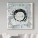 East Urban Home 'Zen Circle I Crop w/ Teal' Print on Wrapped Canvas in Gray | 14 H x 14 W x 2 D in | Wayfair 83197D971DC44BF48A8AEAF50E80781B
