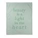 East Urban Home Handwritten Beauty Inspirational Quote Fleece Blanket Fleece/Microfiber in Green | 60 W in | Wayfair