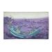 White 24 x 0.4 in Area Rug - East Urban Home Boat Among the Lily Pads Purple/Blue Area Rug Chenille | 24 W x 0.4 D in | Wayfair