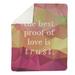 East Urban Home Faux Gemstone Love & Trust Quote Fleece Blanket Fleece/Microfiber in Red/Brown | 50 W in | Wayfair 51C17CD87D8248A0AB26CA30F1825F86