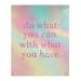 East Urban Home Polyester Handwritten Do What You Can Quote Tapestry Polyester in White/Blue | 36 H x 26 W in | Wayfair