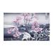 White 24 x 0.4 in Area Rug - East Urban Home Mt. Fuji Through The Cherry Blossoms Chenille Blue/Pink Area Rug Chenille | 24 W x 0.4 D in | Wayfair