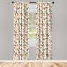 East Urban Home Ambesonne Ice Cream 2 Panel Curtain Set, Frozen Desserts In Wafer Cone Glazed Eskimo w/ Whipped Cream Chocolate Sundae | Wayfair